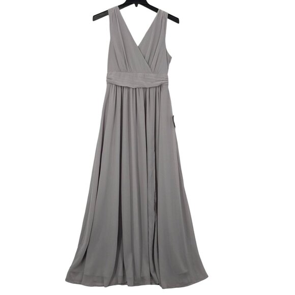 Lulus Babydoll Maxi Dress Women Size L Chiffon Formal Gown Bridesmaid HOCO Prom - Picture 1 of 16